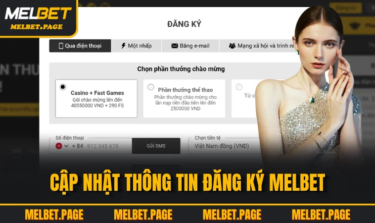 Cập nhật thông tin đăng ký MELBET