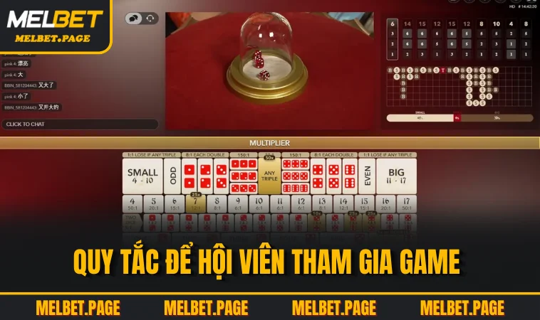 Quy tắc để hội viên tham gia game 